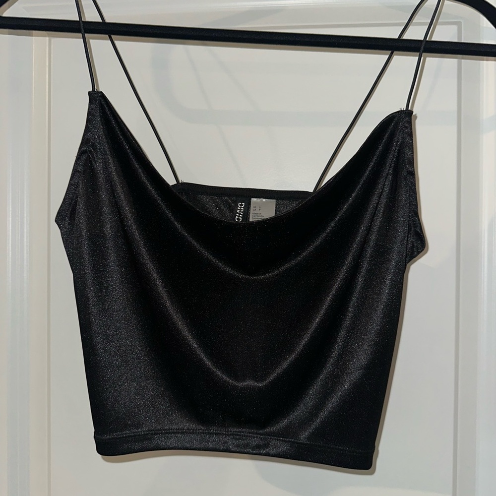 H&M Sleek Black Camisole Top